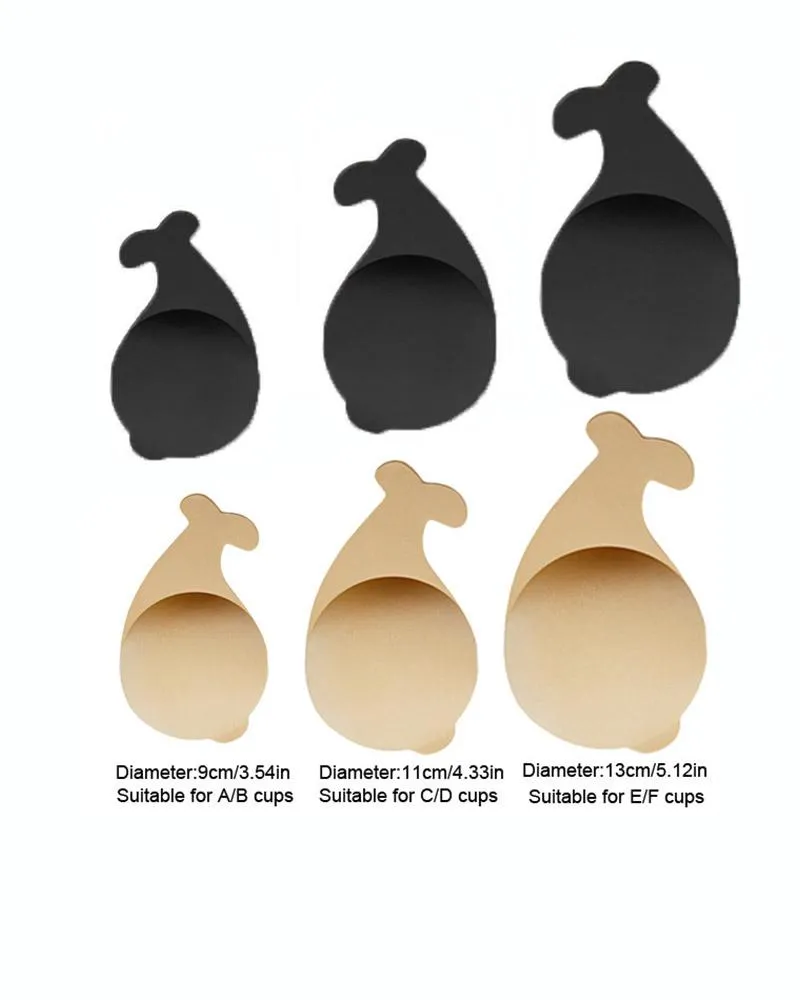 2pcs/pair Reusable Dolphin Lift Nipple Cover Invisible Stick Bra Breathable Buckle Lift Chest Stickers