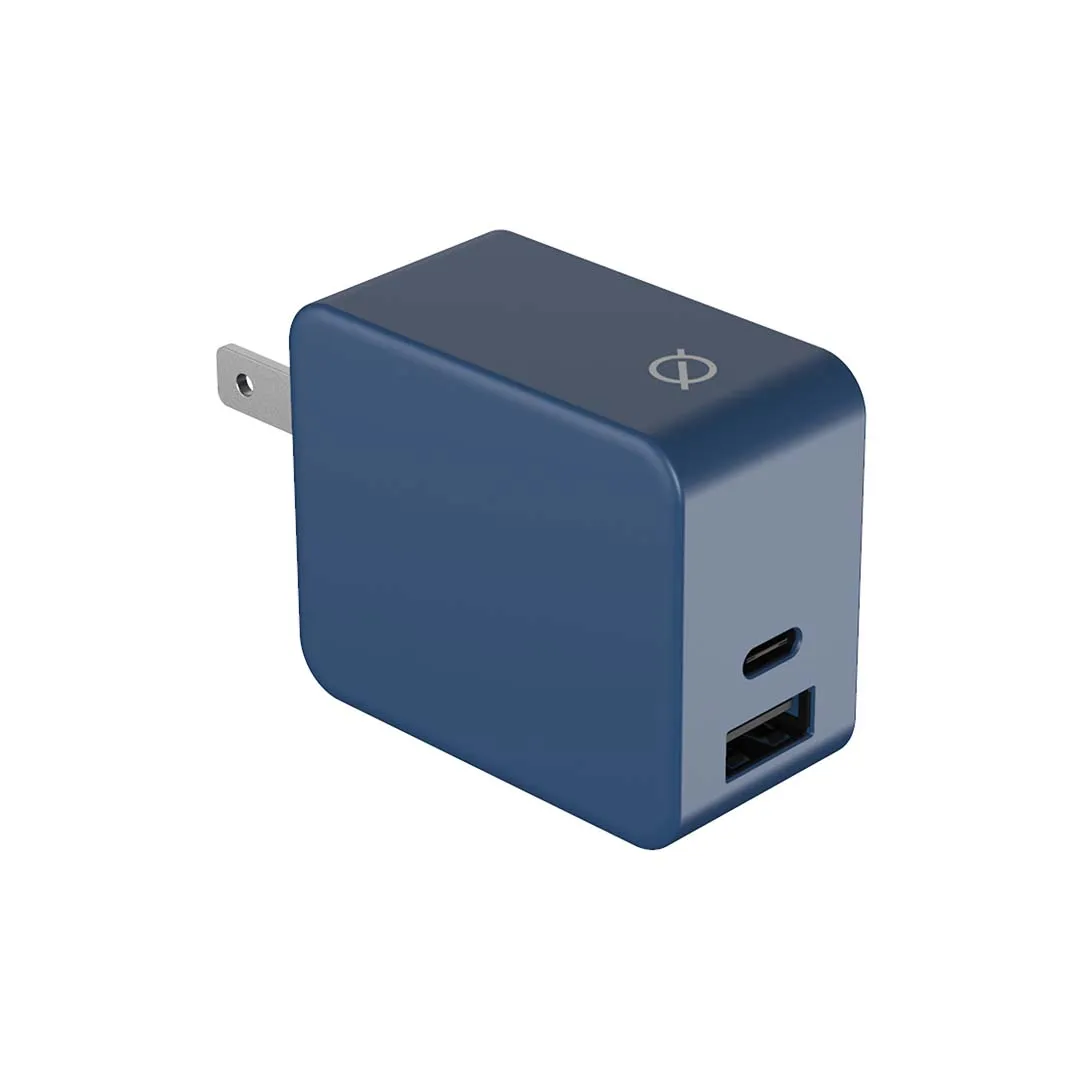 30W dual-port PD fast charge wall plug - Block