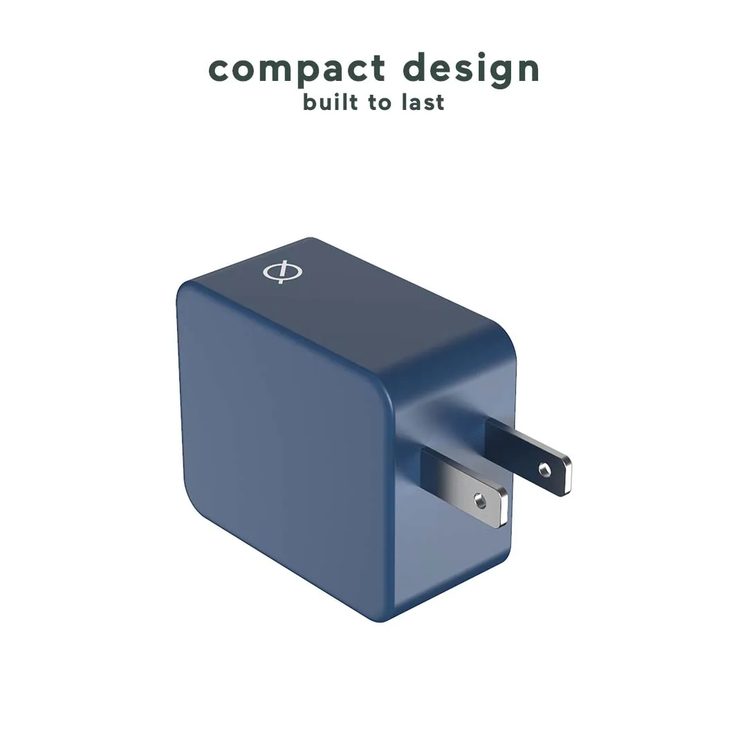 30W dual-port PD fast charge wall plug - Block