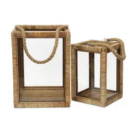 6029-2 - Roussilon Rattan Wrapped Lanterns