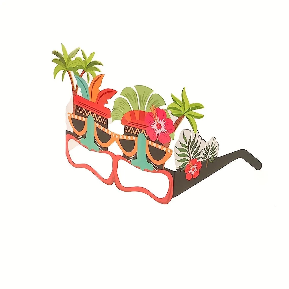 8 Pc Luau Eyeglasses Bulk Pack  Hawaiian Party Favors