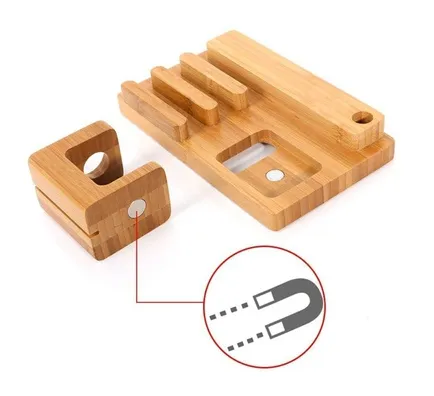 Bamboo 5-port USB Charging Station