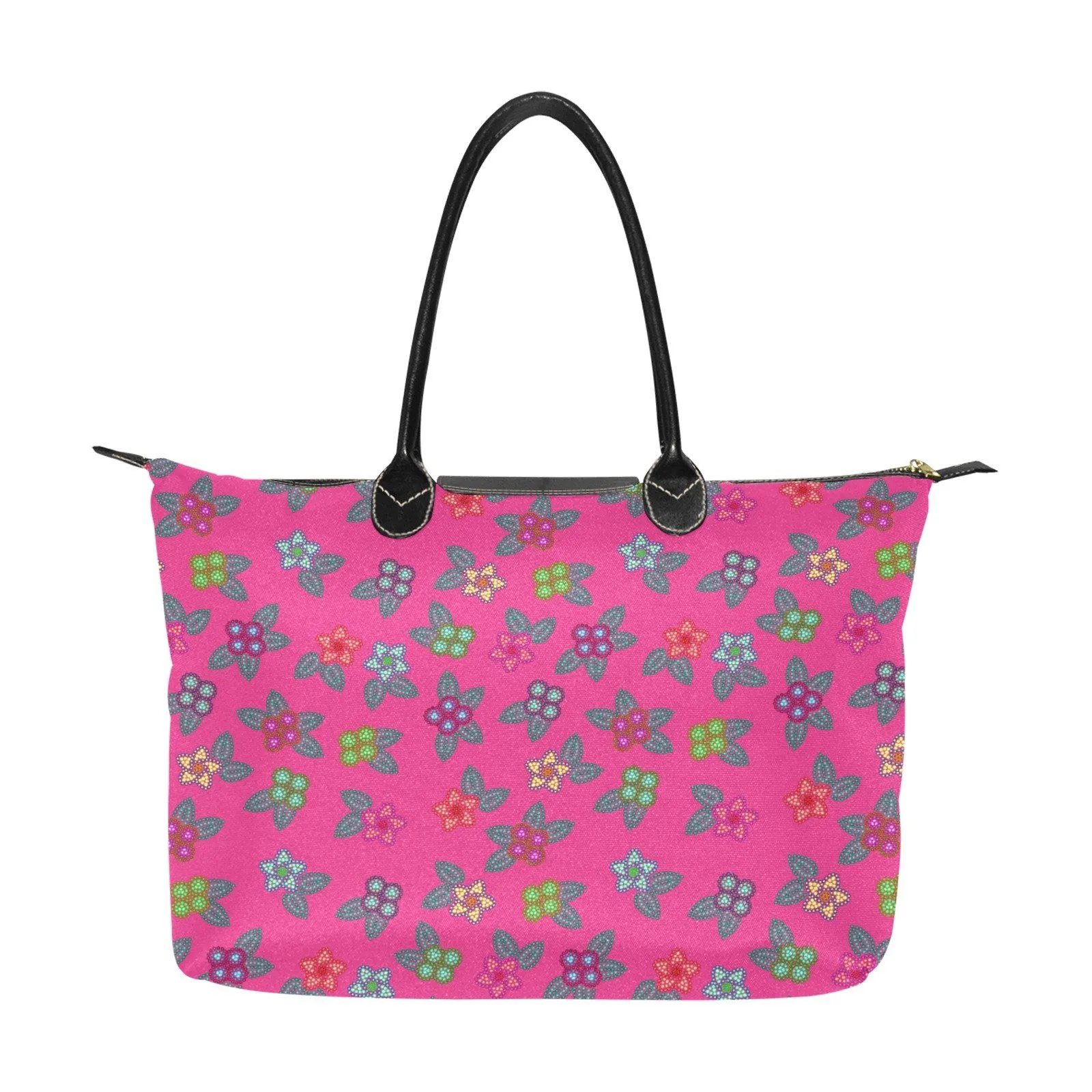 Berry Flowers Single-Shoulder Lady Handbag
