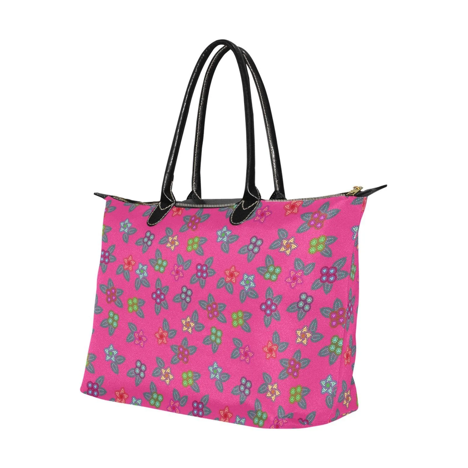 Berry Flowers Single-Shoulder Lady Handbag