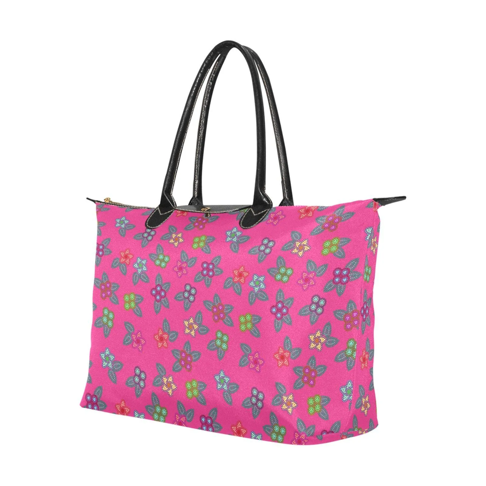 Berry Flowers Single-Shoulder Lady Handbag