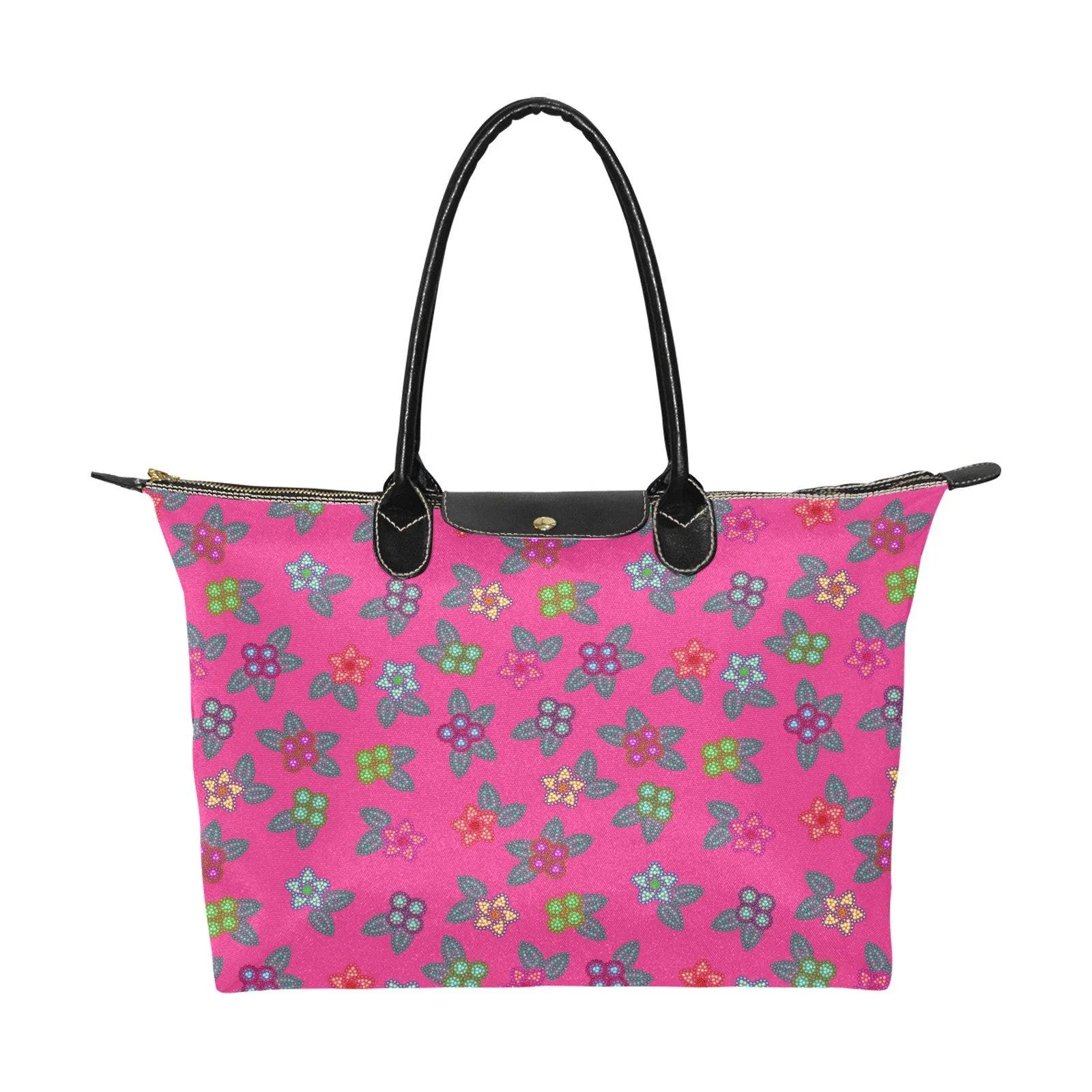 Berry Flowers Single-Shoulder Lady Handbag