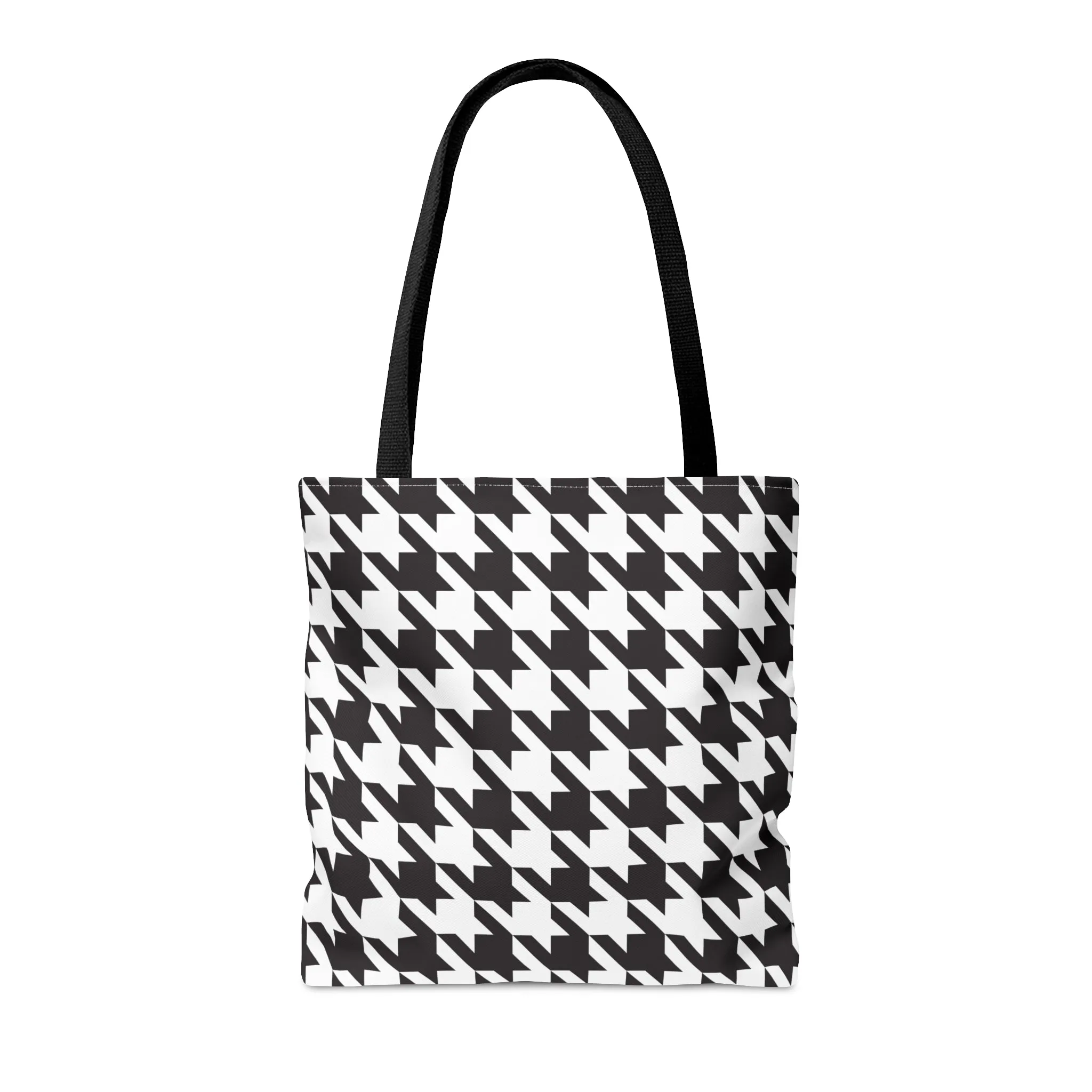 Black & White Houndstooth Tote Bag