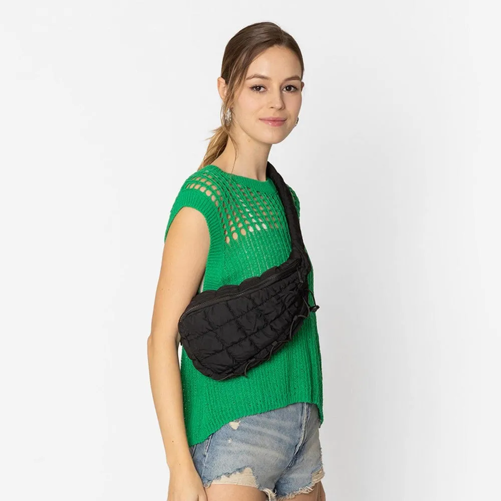 Do Everything In Love Quilted Puffer Sling Bag