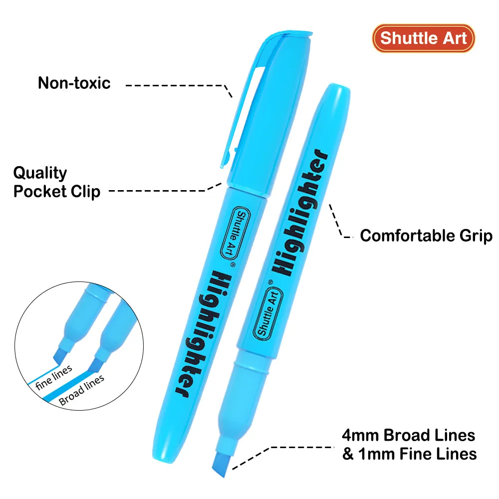 Highlighter Markers, 8 Bright Colors - Set of 144