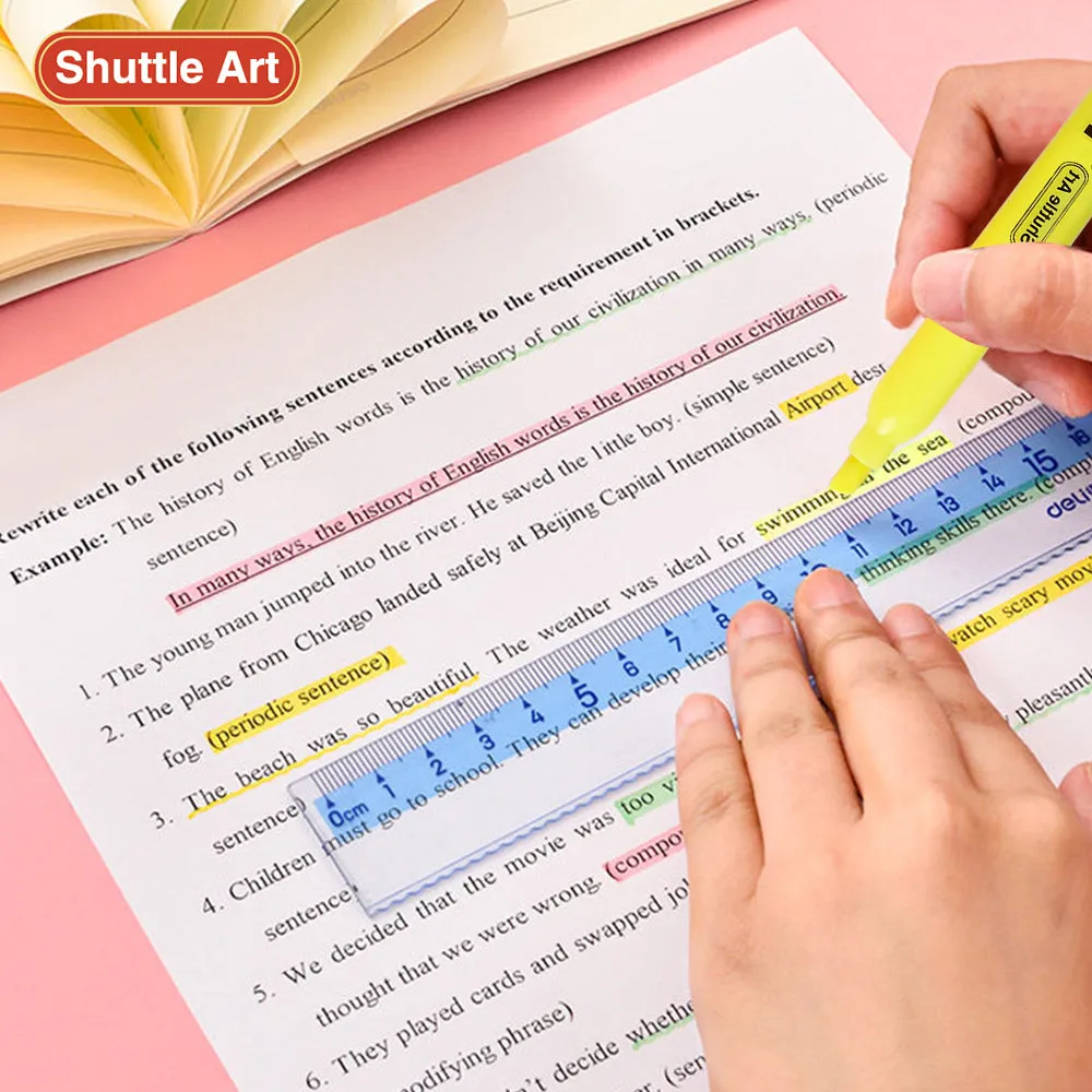Highlighter Markers, 8 Bright Colors - Set of 144
