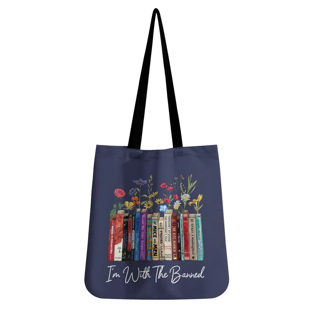 I'm With The Banned Flowers Book Lovers Gift TBF186