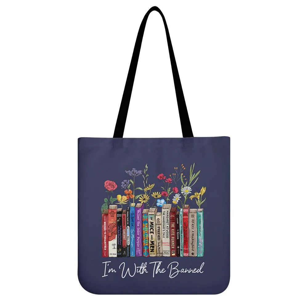 I'm With The Banned Flowers Book Lovers Gift TBF186