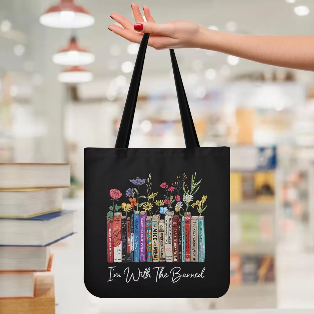 I'm With The Banned Flowers Book Lovers Gift TBF186