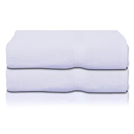 Kuber Industries Cotton Super Absorbent Bath Towel|Quick Dry Towel for Bath,Beach,Pool,Travel,Spa and Yoga,36 x 72 Inches,Pack of 2 (Extra Large,White)