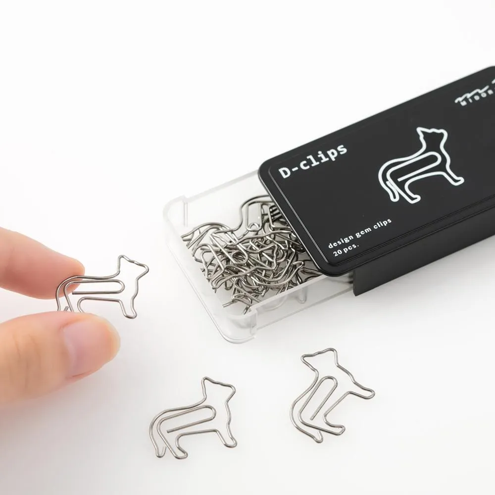 Midori D-Clips Paper Clips - Cat