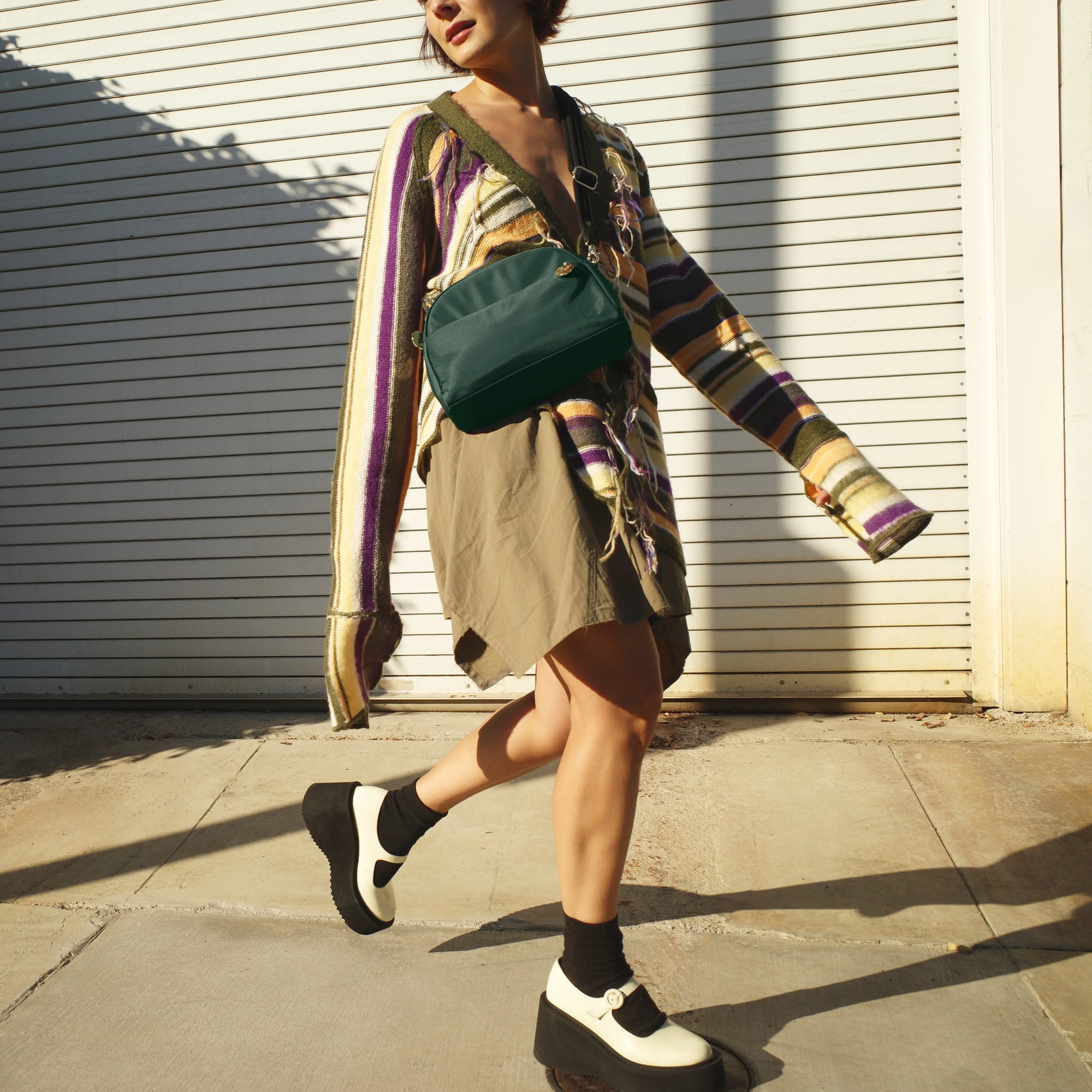 Nouvelle - Recycled Nylon - Dark Green / Gold / Camel