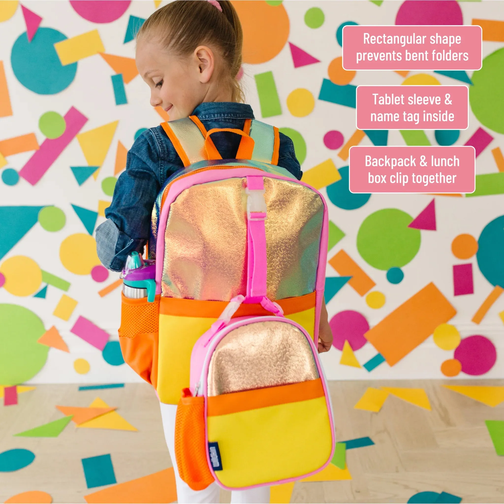 Orange Shimmer Clip Backpack|FINAL SALE|