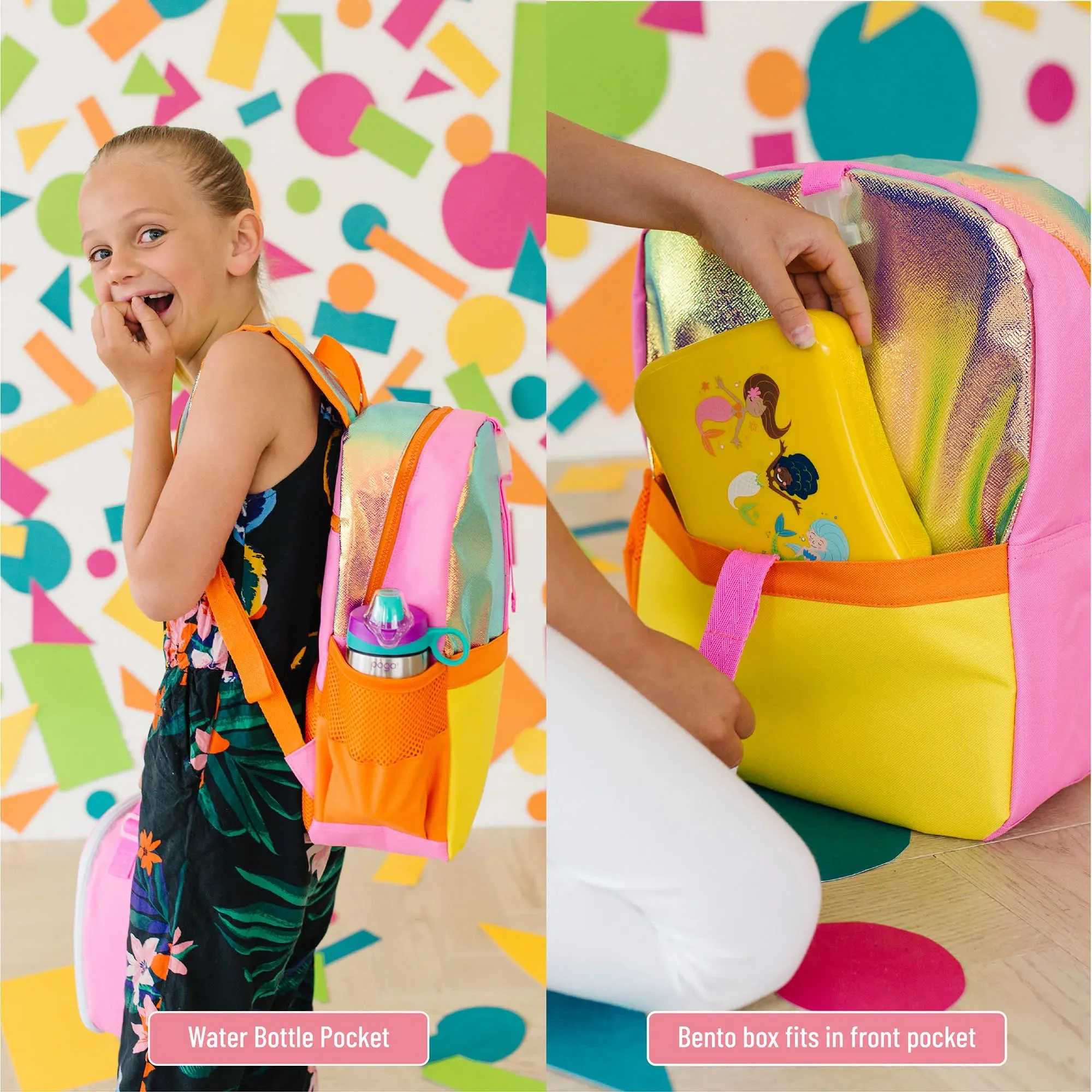 Orange Shimmer Clip Backpack|FINAL SALE|
