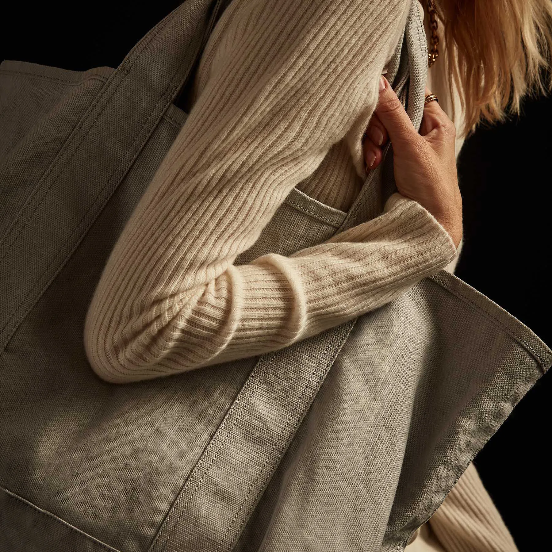 Small Canvas Tote - Arctic